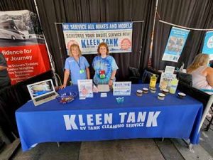 Kleen Tank on the Road No. 5 attends and services RVs at RV rallies and events throughout the year