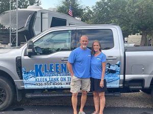 Gus & Kerry Schmidlin, owners of Kleen Tank on the Road No. 5, and Authorized Kleen Tank dealer.